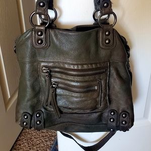 Linea pelle green leather bag